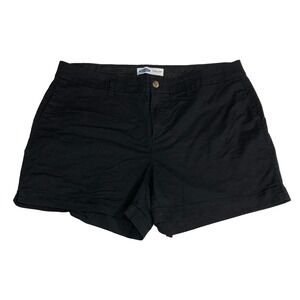 Old Navy Shorts Women 16 Plus Black Everyday Chino Casual Pockets 4.5" Inseam